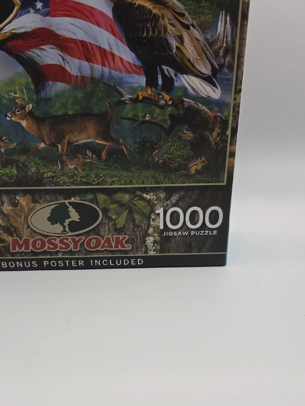 Mossy Oak Patriotic Eagle Puzzle – Red, White, Blue & Brown Artwork NWT